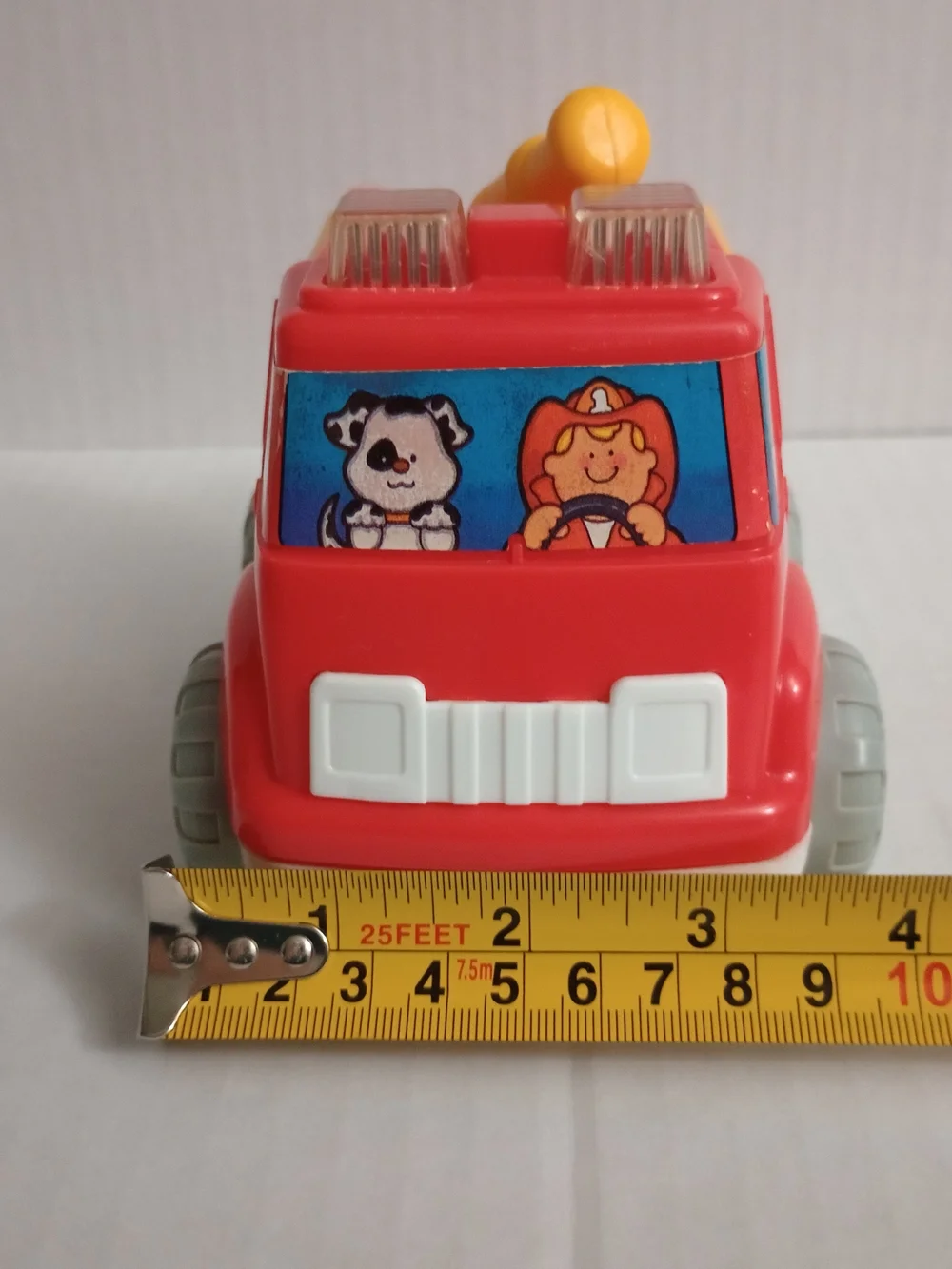 Shelcore Chunky Red Fire Engine Truck Preschool Push Toy Vintage 1992